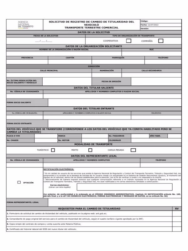 ¿Para qué se utiliza el formulario 59 automotor?