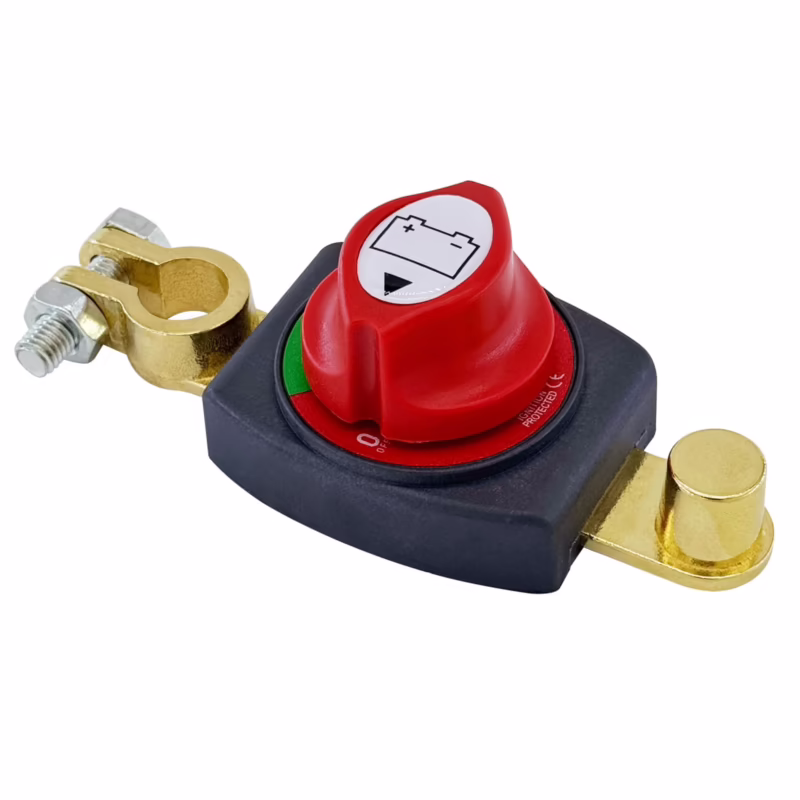 Where is the battery disconnect switch on a travel trailer?