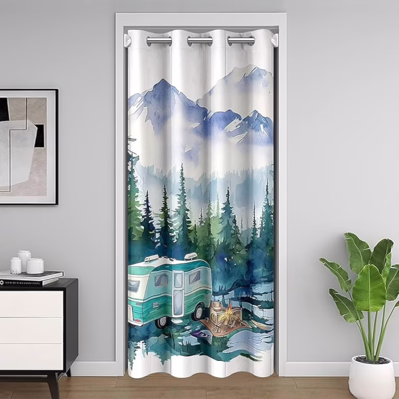 Can you hang curtains in a camper?