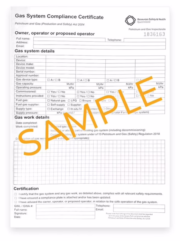 What happens if I don't have a gas certificate?