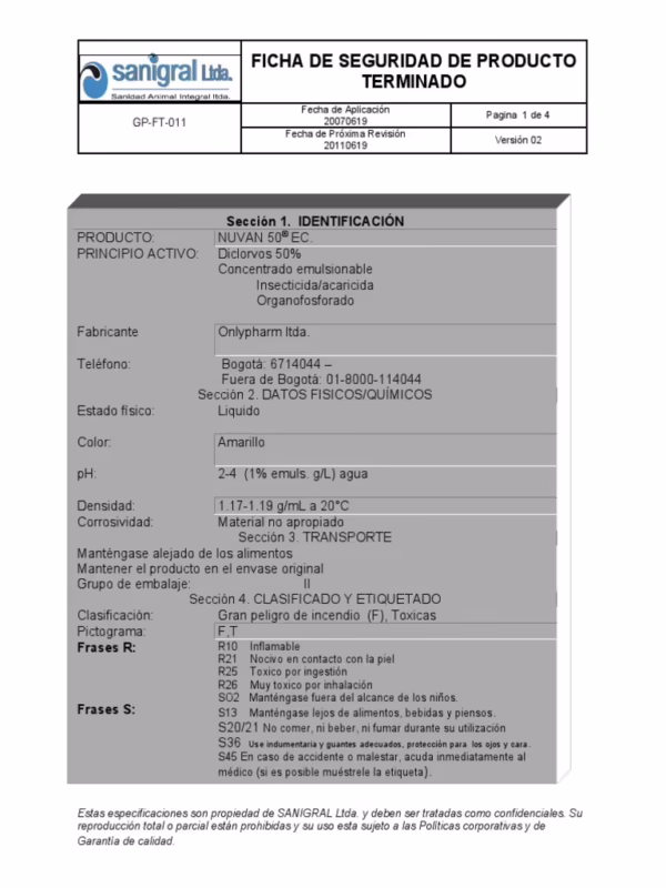 ¿Quién realiza la hoja MSDS?