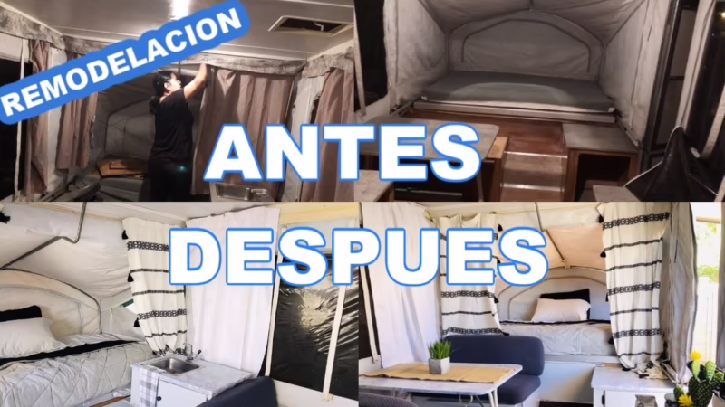 ¿Qué hay dentro de una caravana plegable?