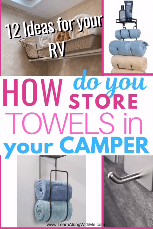How to hang wet towels in RV?
