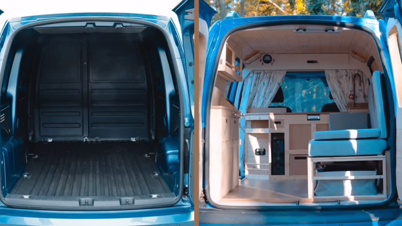 Can you sleep in a Volkswagen Caddy?