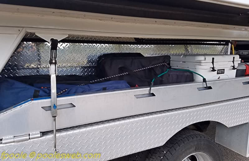 How to secure a truck box camper?