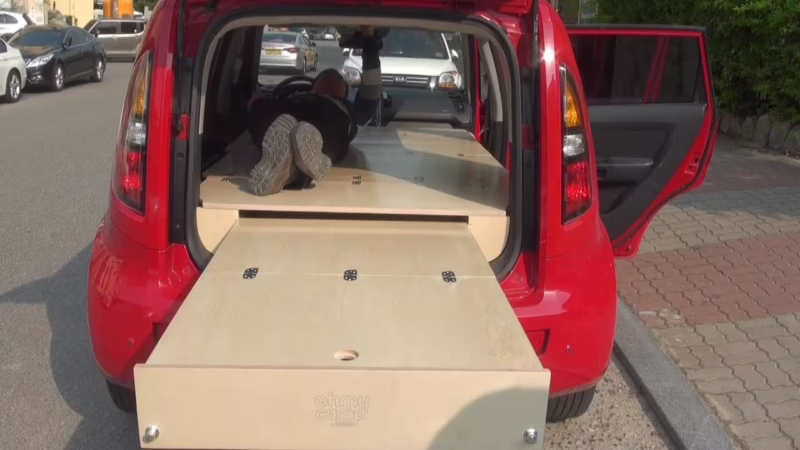 Can you sleep in the back of a Kia Soul?