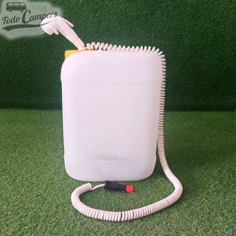 ¿Cuánto mide una ducha camper?