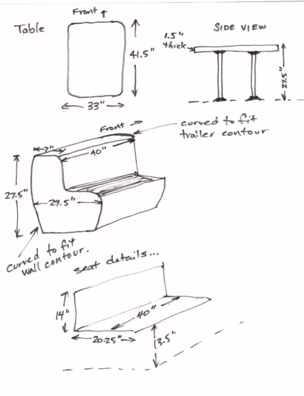 What is the standard size of a restaurant booth?