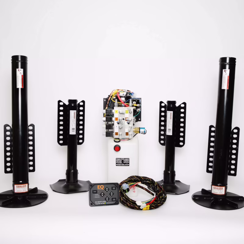 What is the hydraulic leveling system for motorhomes?