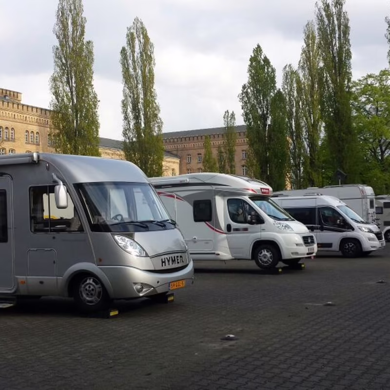Can you sleep in a camper in a parking lot?