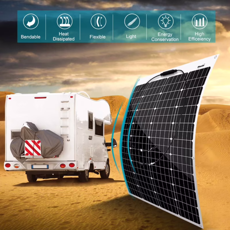 ¿Se pueden utilizar paneles solares flexibles en vehículos recreativos?