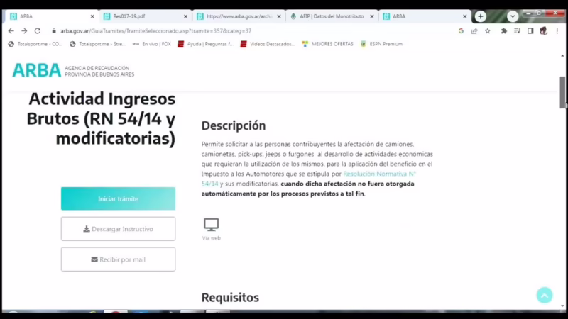 ¿Cómo sé si estoy registrado en ARBA?