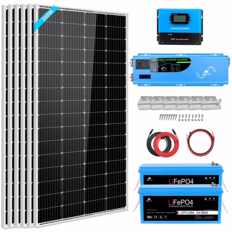 Can a 200-watt solar panel run a 12 volt refrigerator?