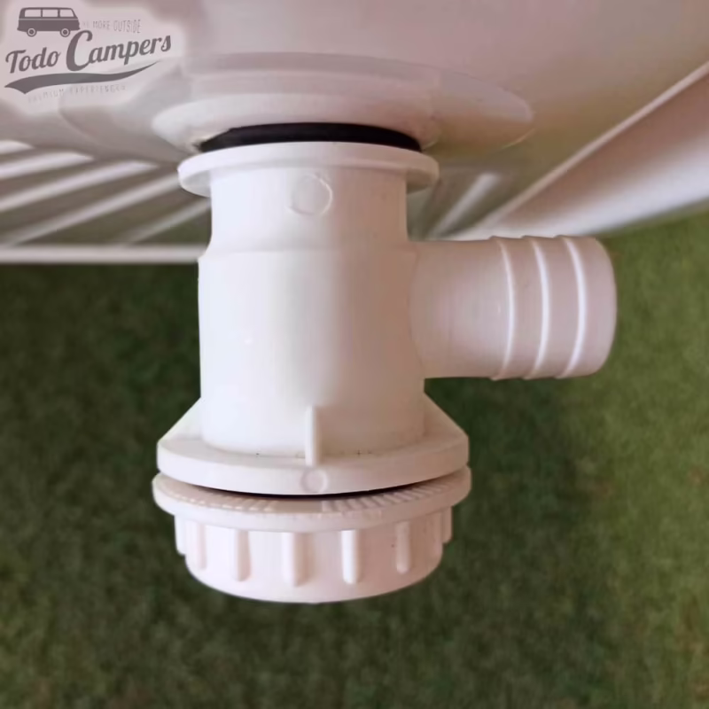 ¿Qué tamaño tiene el tubo de drenaje de la ducha de una casa rodante?