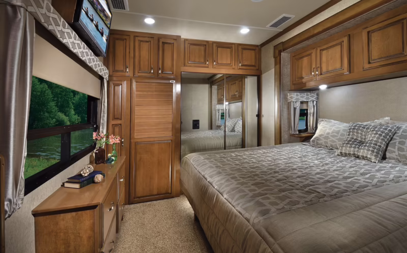 ¿Qué es una cama tamaño queen en una casa rodante?