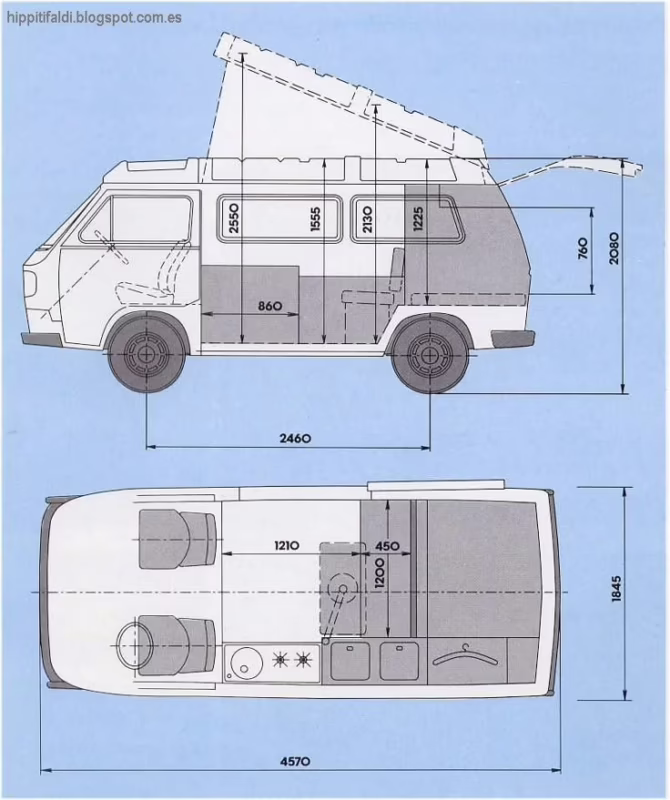 ¿Qué tamaño tiene la autocaravana VW?